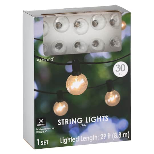 30ct. Clear Globe String Lights by Ashland&#xAE;